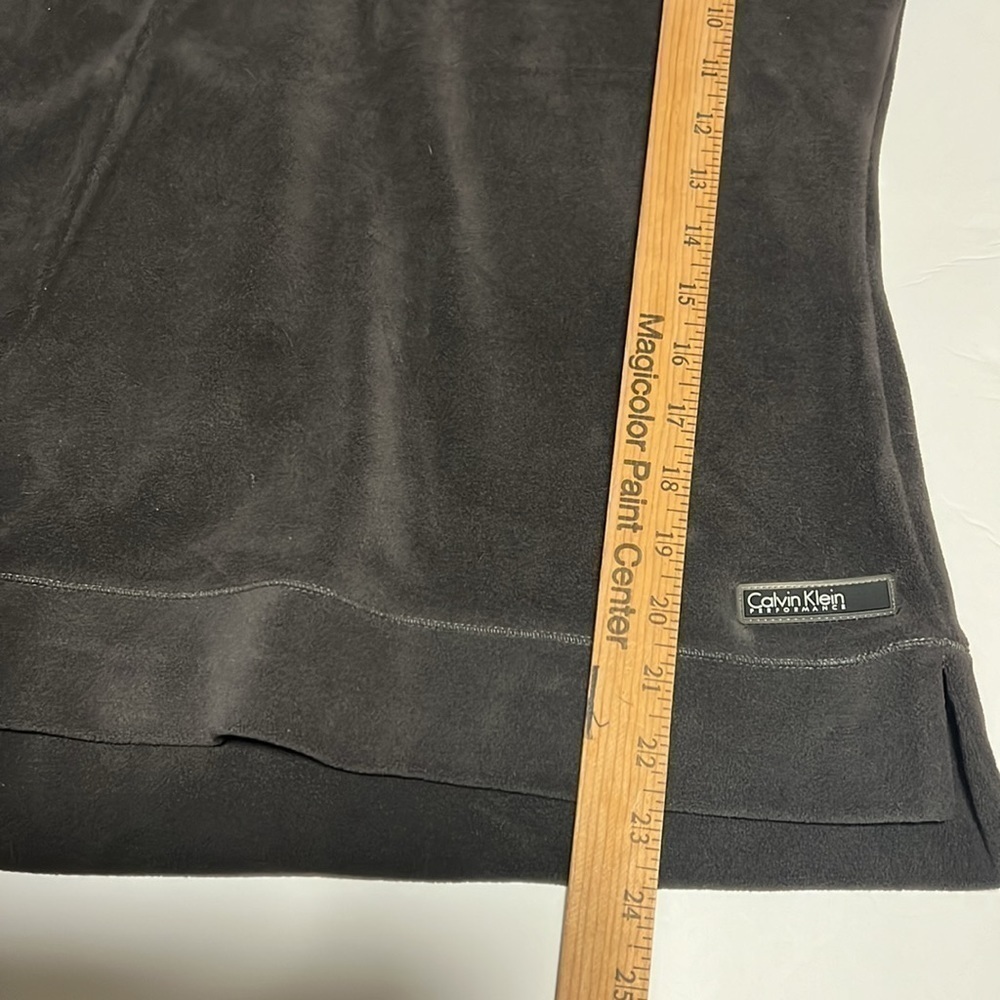 Calvin Klein Performance gray fleece funnel neck athletic sweatshirt S - Picture 8 of 8
